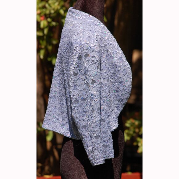 Kathy Roberts lue  Sparkly Lace Bolero - Picture 4 of 5